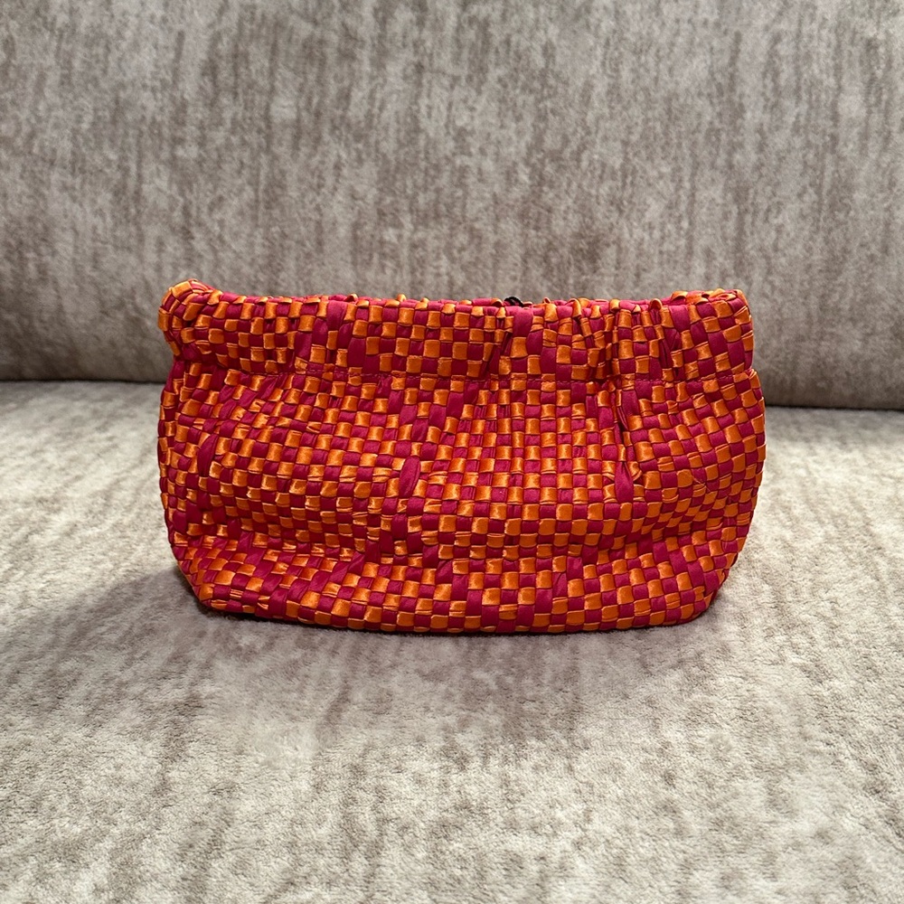 Woven Red and Orange Clutch
